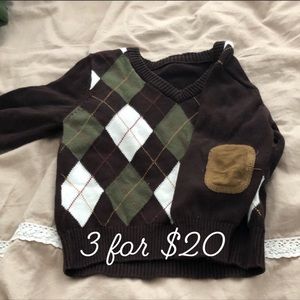 Little Rebel Vneck pullover sweater 12-18m 3for$20